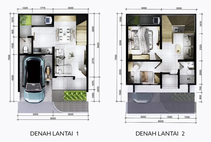 Floor plan for Type 65