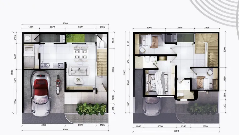Floor plan for Type 85